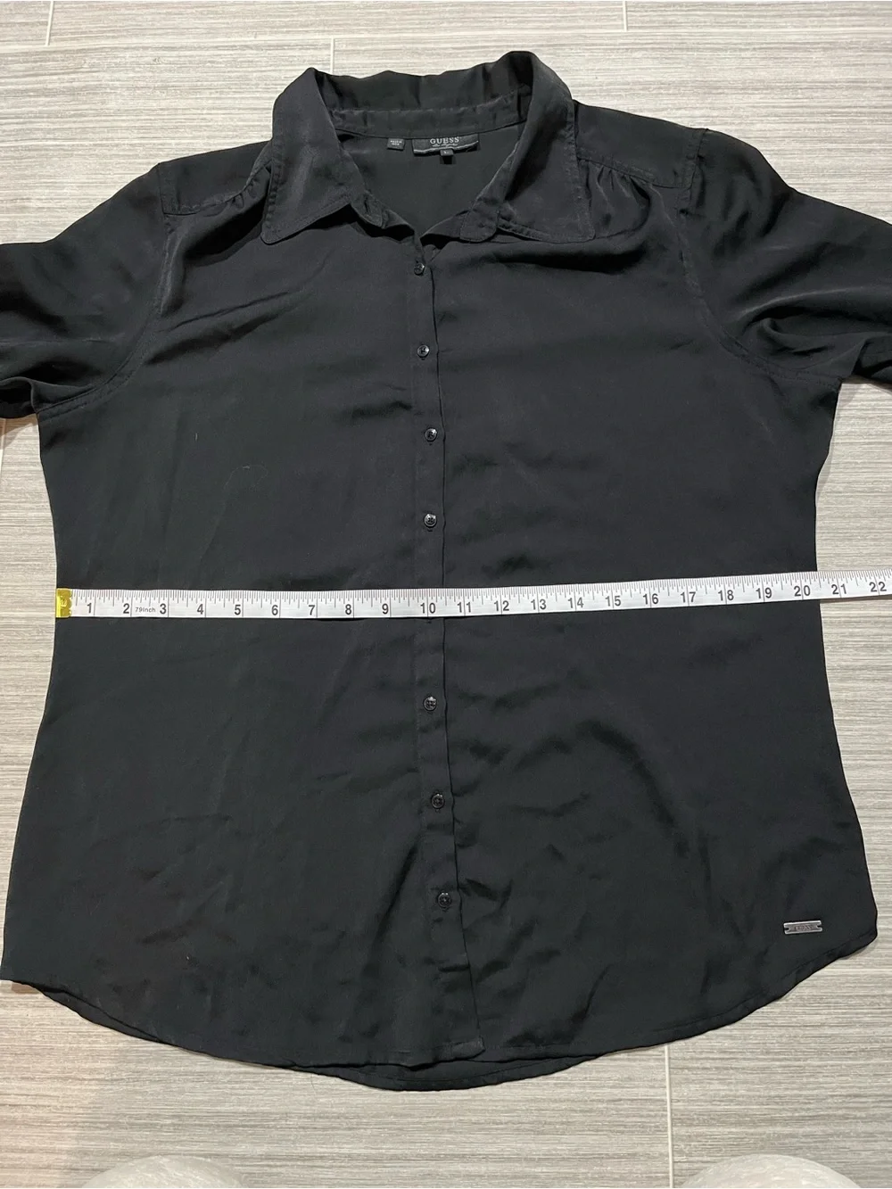 Guess Long Sleeve Black Button-Up Blouse - Large - Women’s - Picture 10 of 16